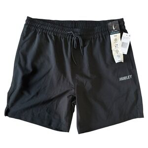 Hurley Flex Mens Size Large Black Board Shorts Swim Trunks